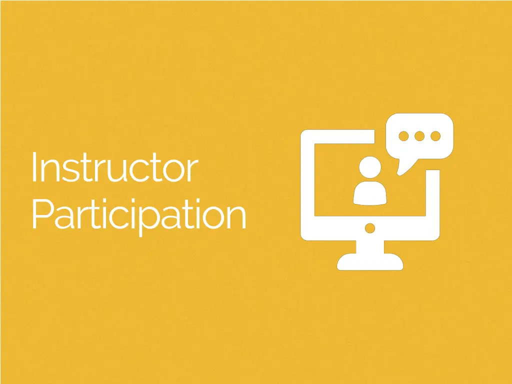 instructor participation
