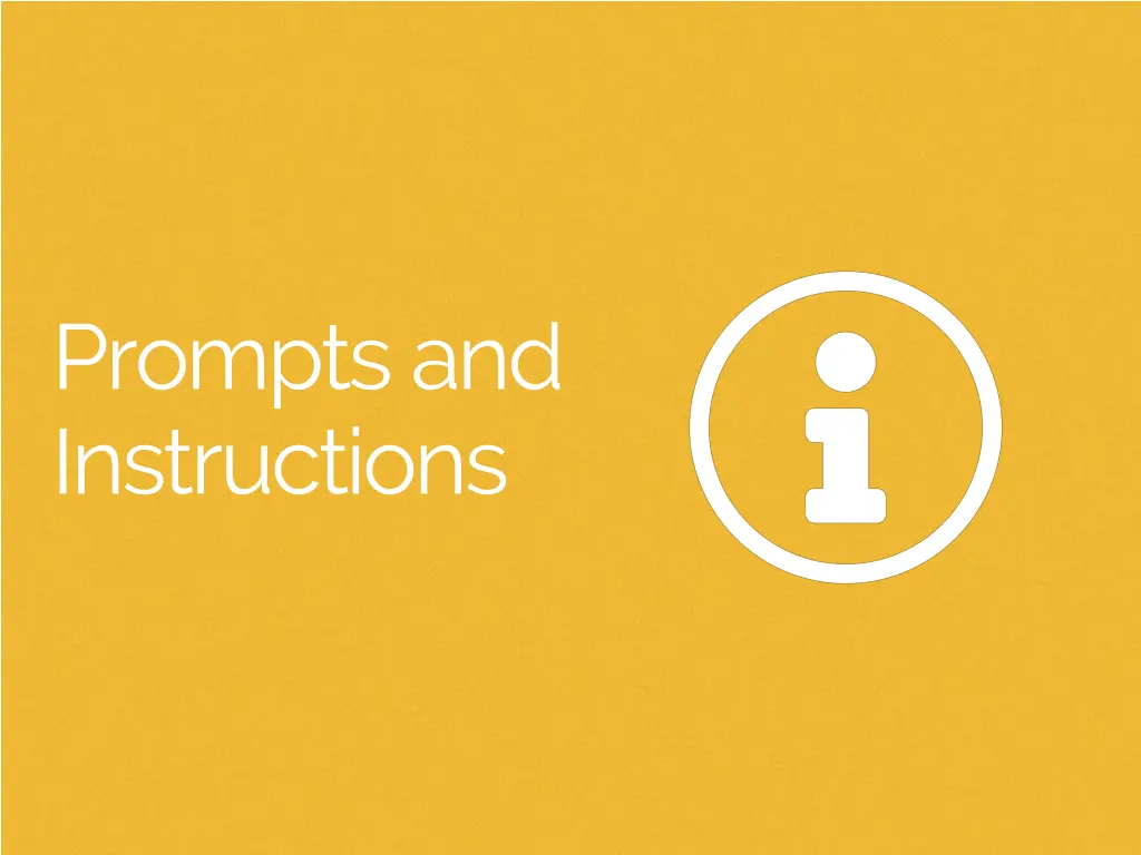 prompts and instructions