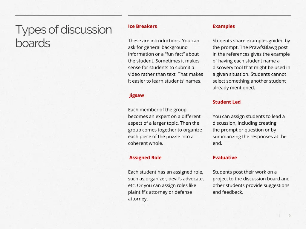 types of discussion boards 1