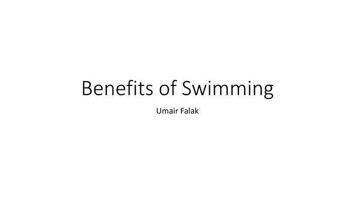 benefits of swimming
