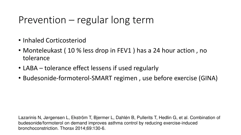 prevention regular long term