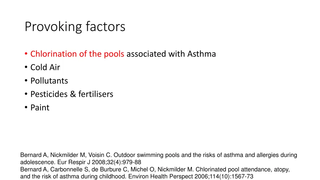 provoking factors
