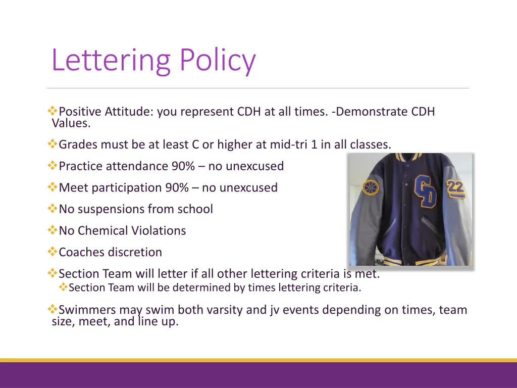 lettering policy