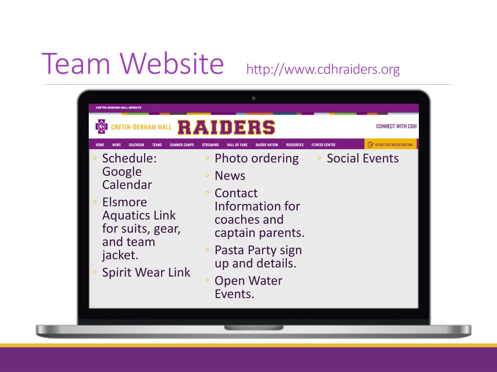 team website