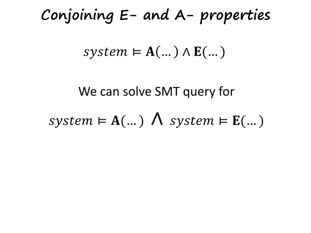 conjoining e and a properties