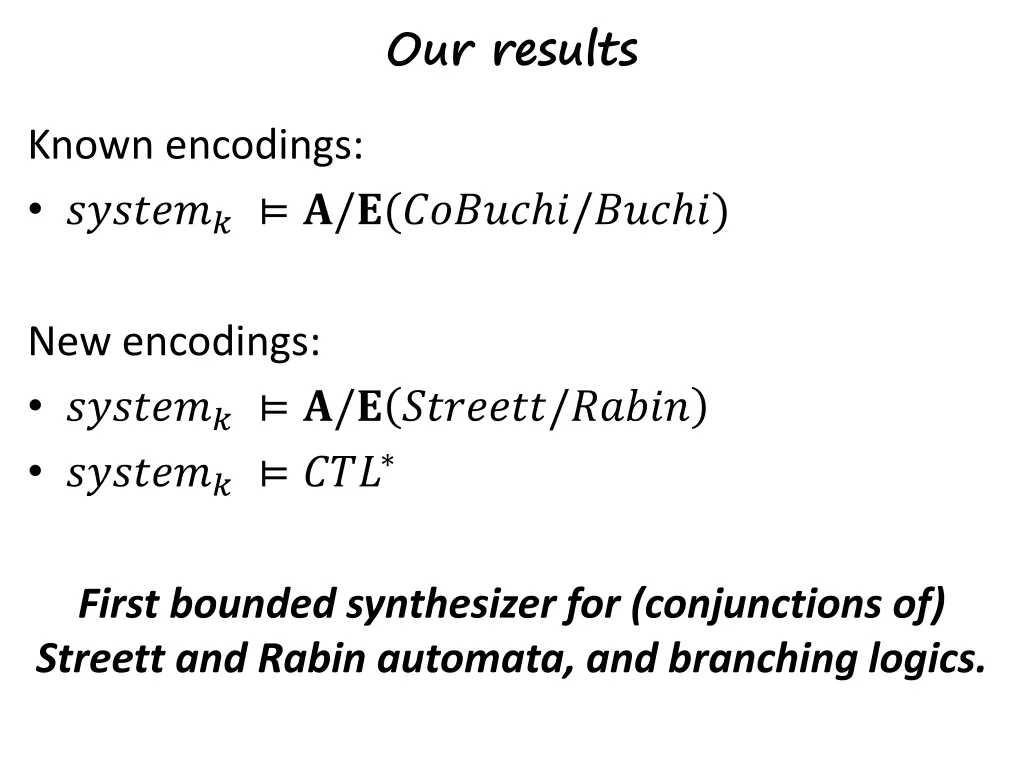 our results
