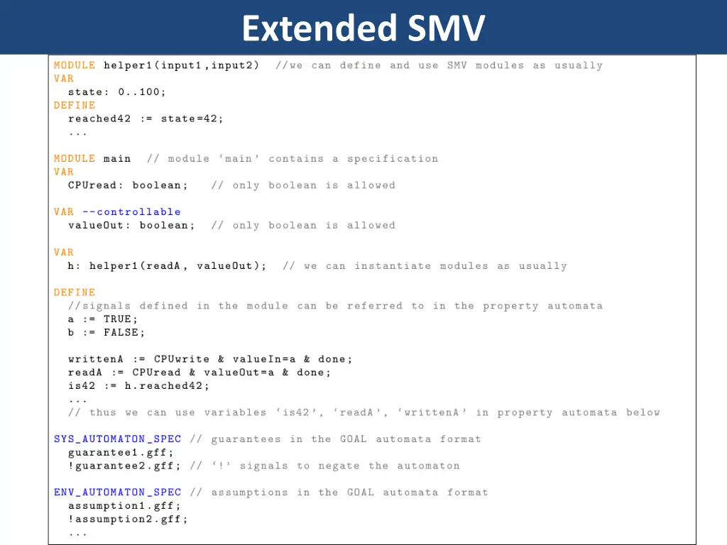 extended smv