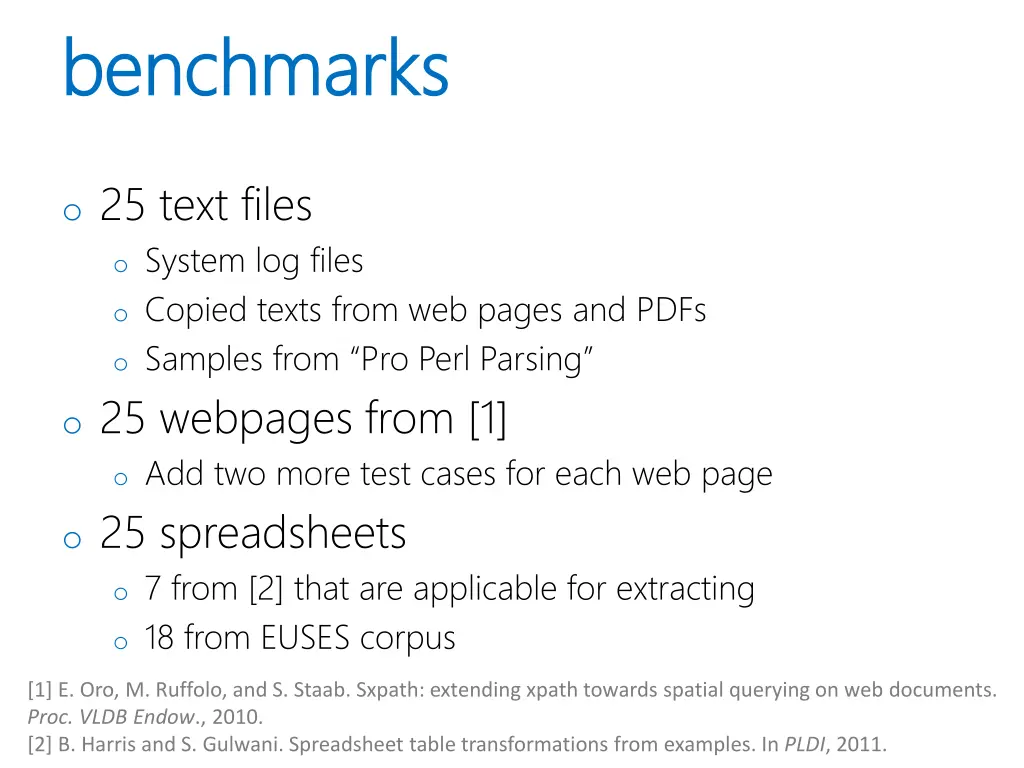 benchmarks benchmarks