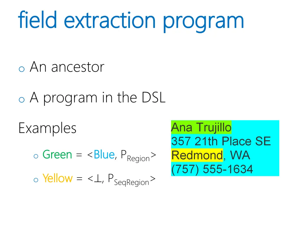 field extraction program field extraction program