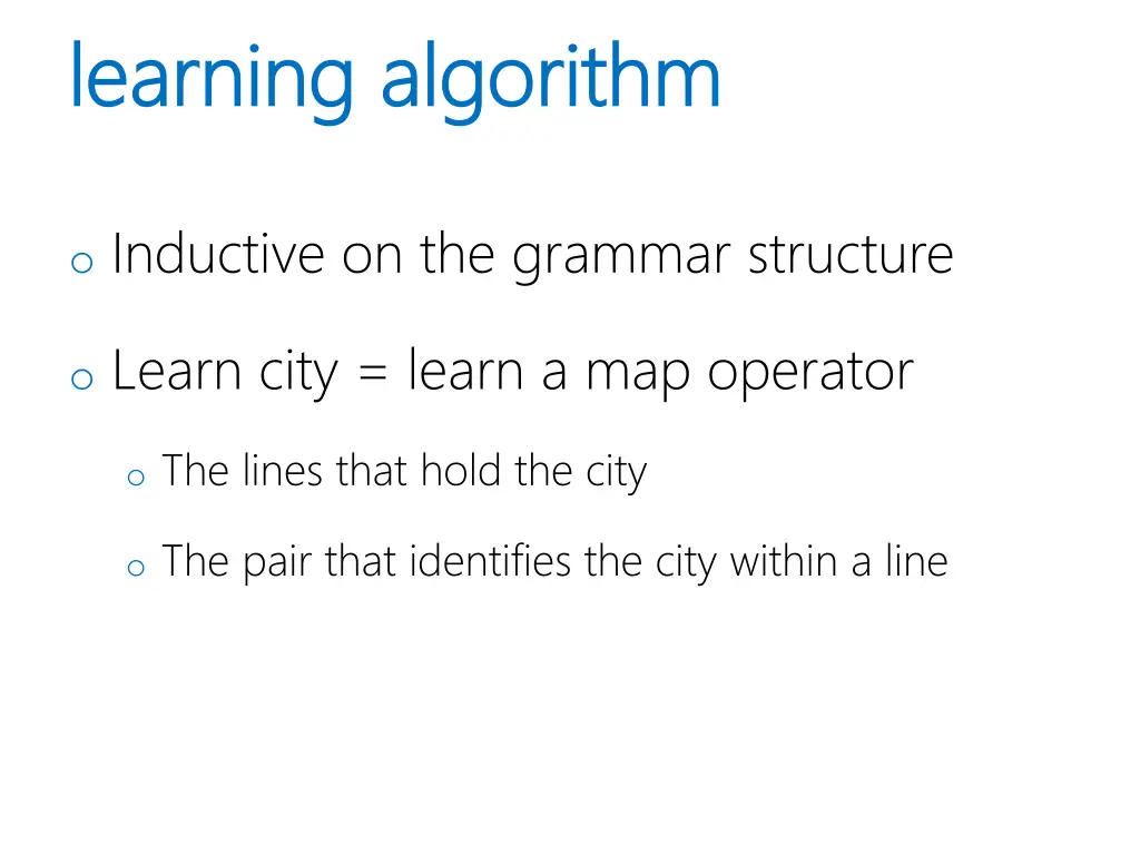 learning algorithm learning algorithm