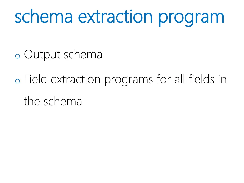 schema extraction program schema extraction
