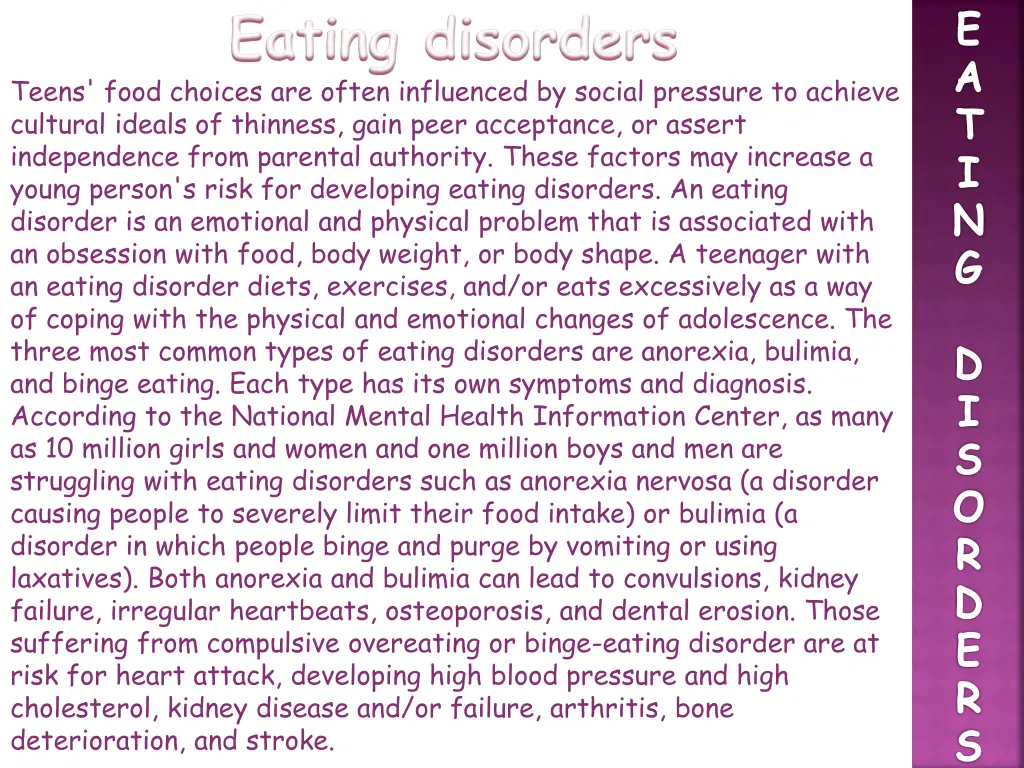 eating disorders