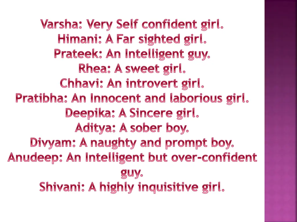 varsha very self confident girl himani