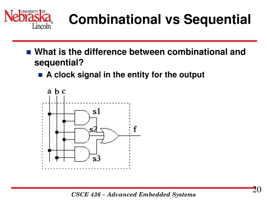 combinational vs sequential