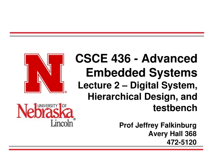 csce 436 advanced embedded systems lecture