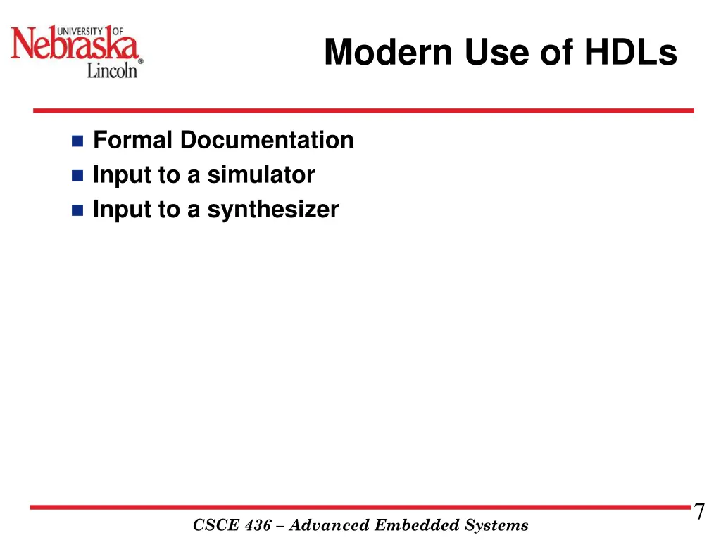 modern use of hdls