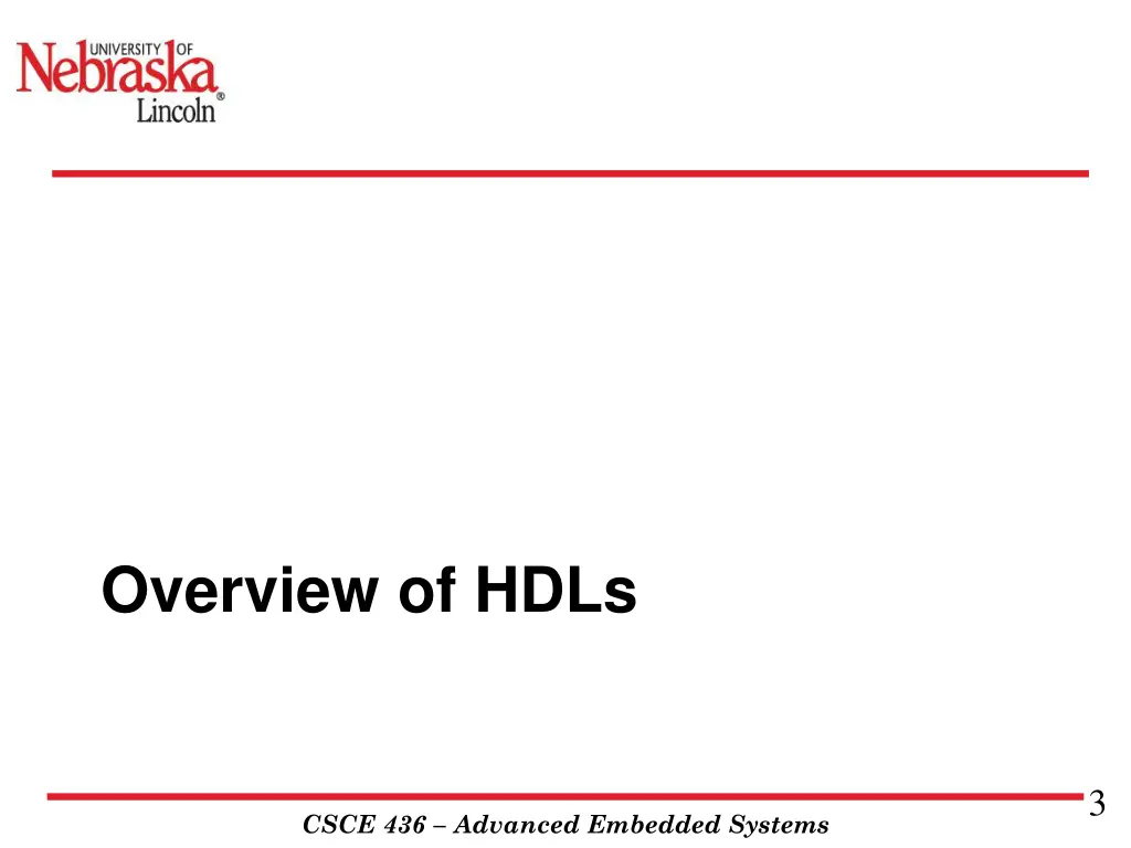 overview of hdls
