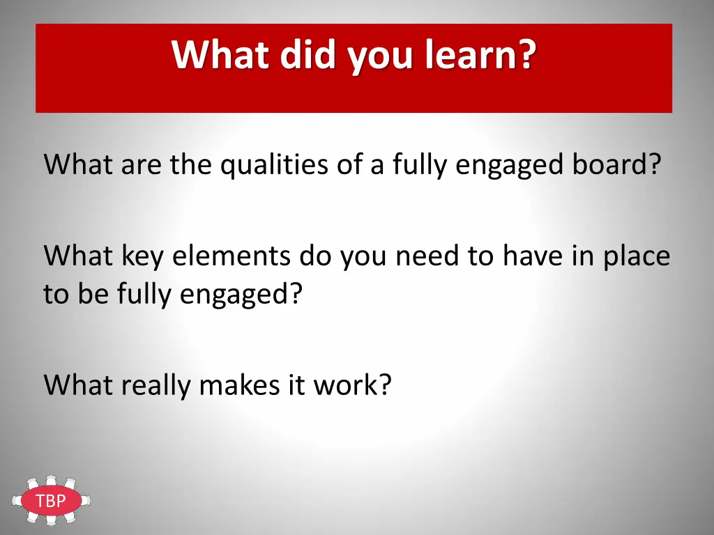 what did you learn