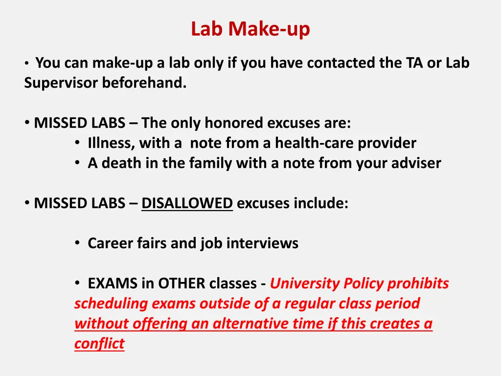 lab make up