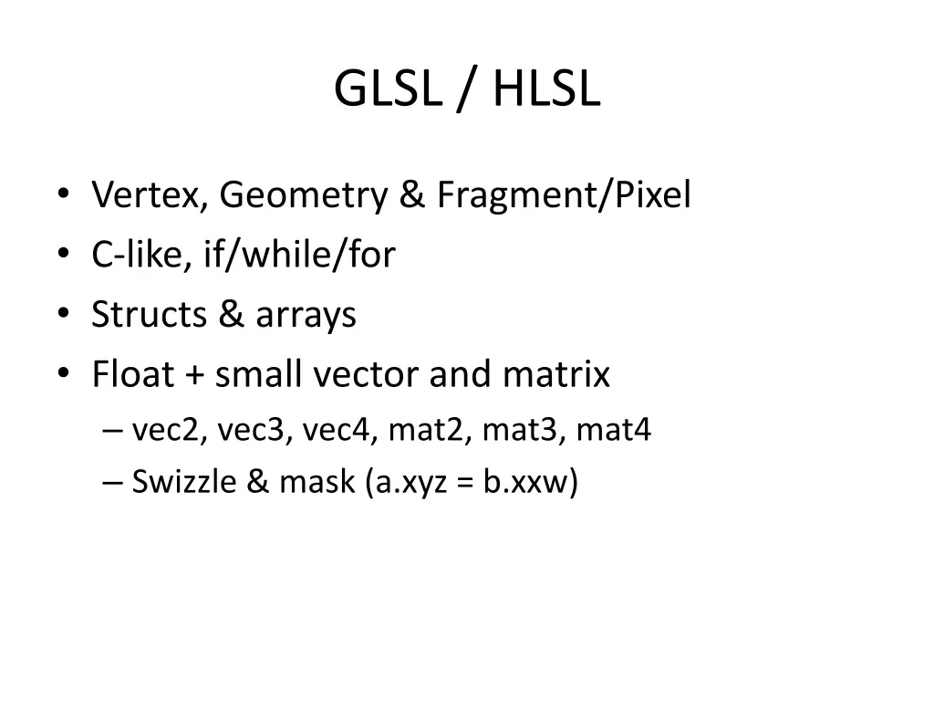glsl hlsl