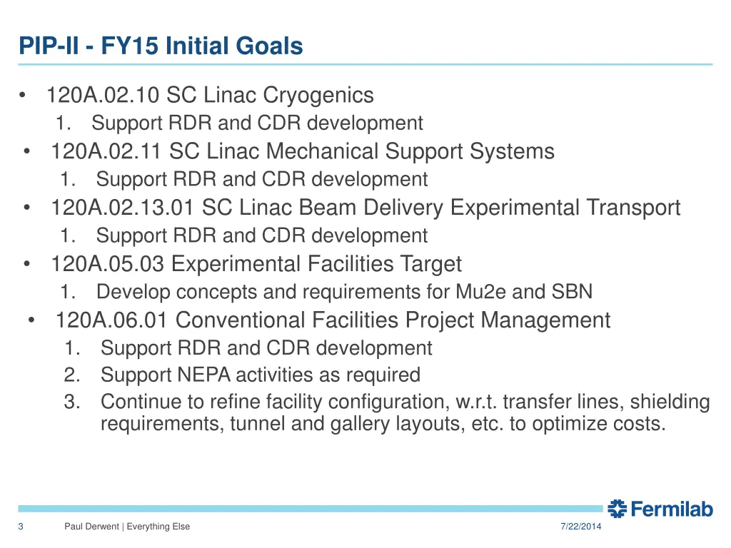 pip ii fy15 initial goals 1