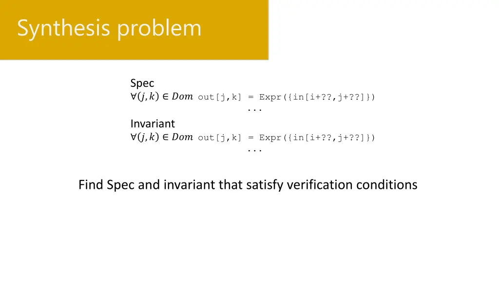 synthesis problem