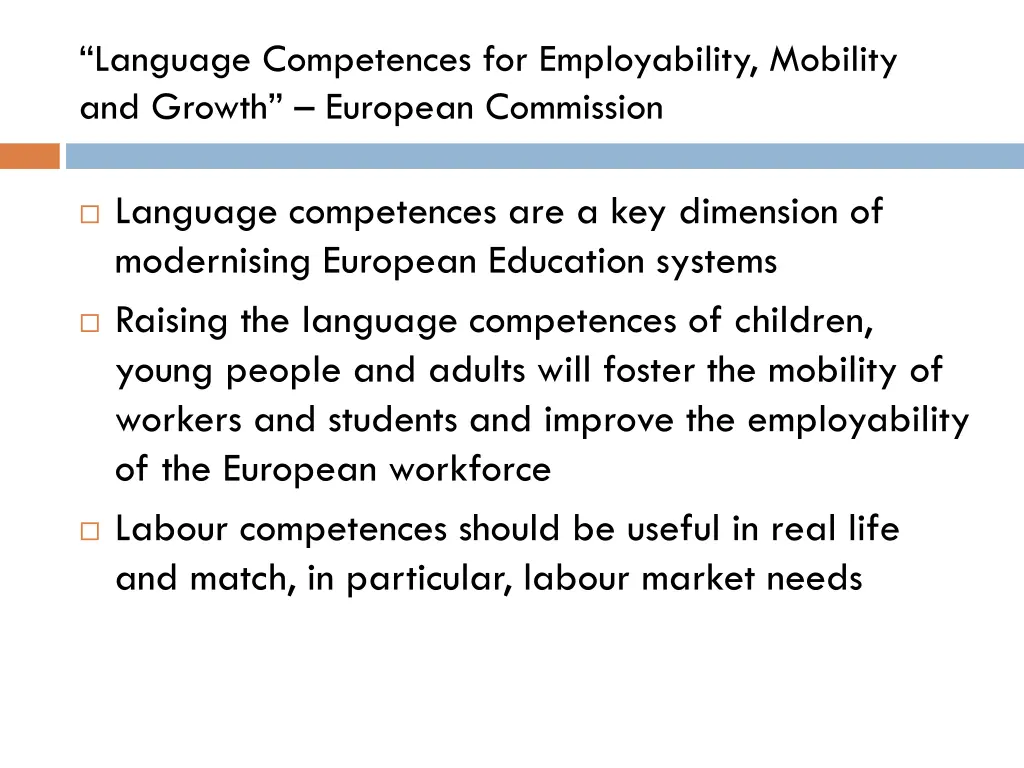 language competences for employability mobility