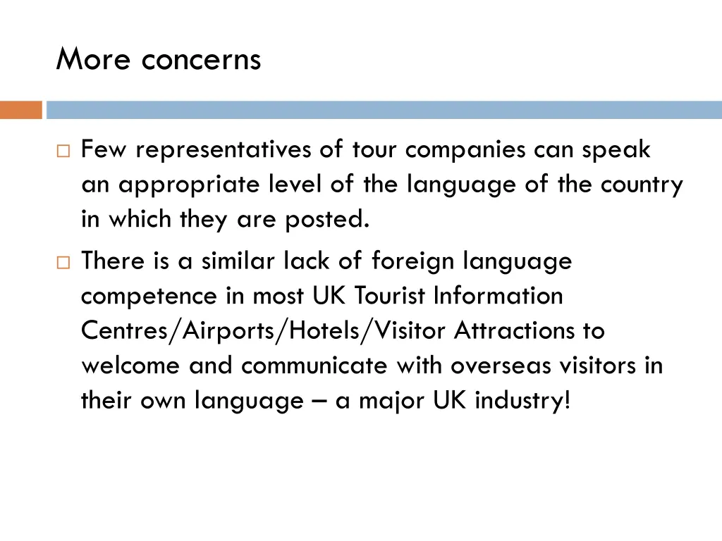 more concerns