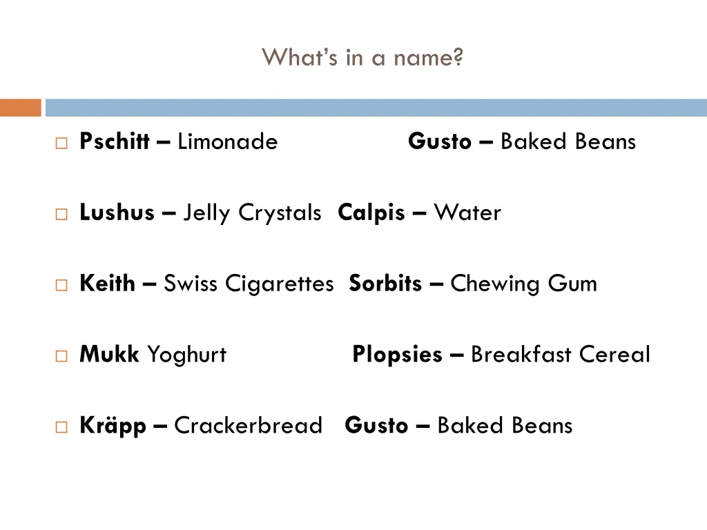 what s in a name 1