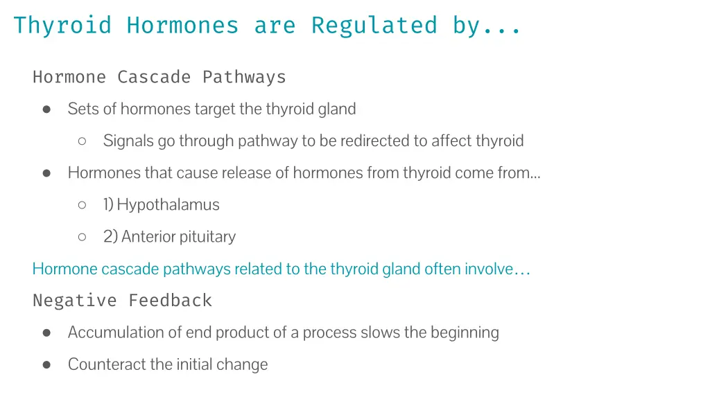 thyroid hormones are regulated by