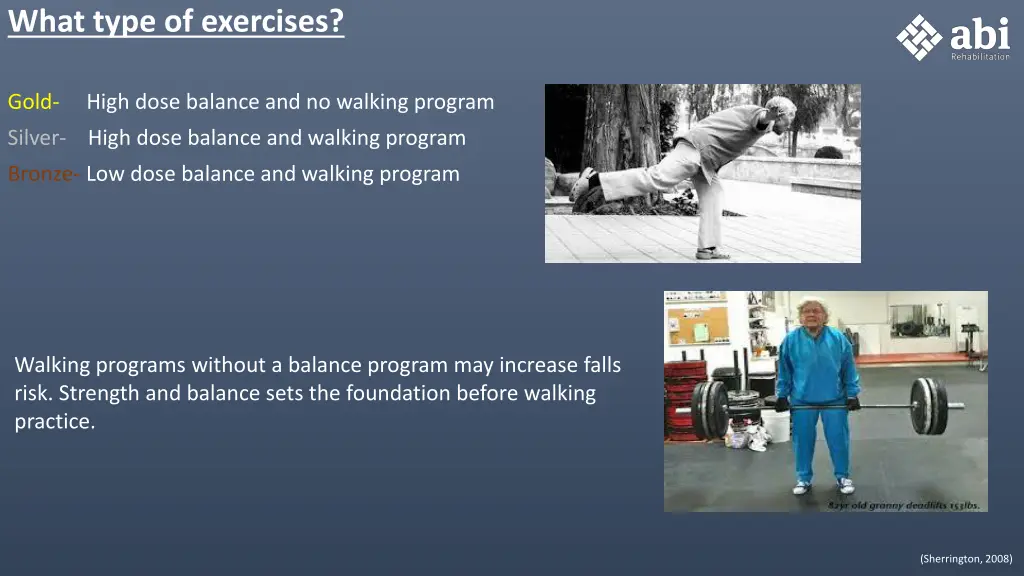what type of exercises