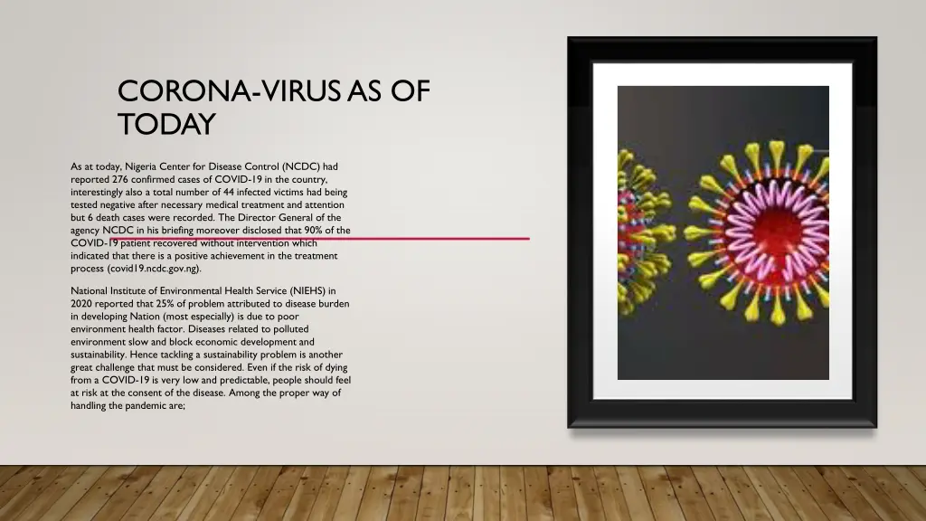 corona virus as of today