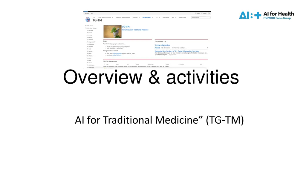 overview activities
