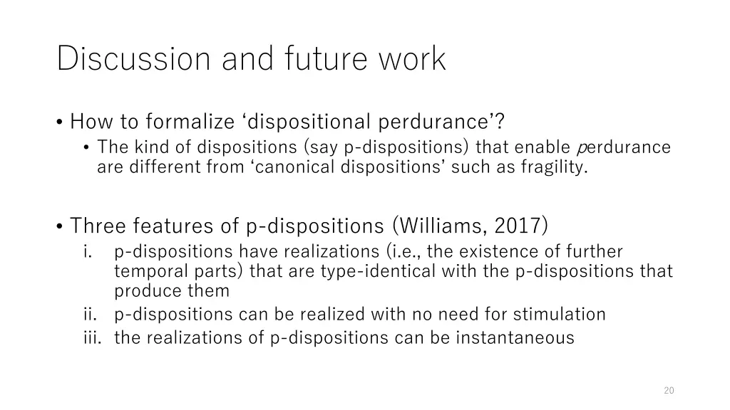 discussion and future work