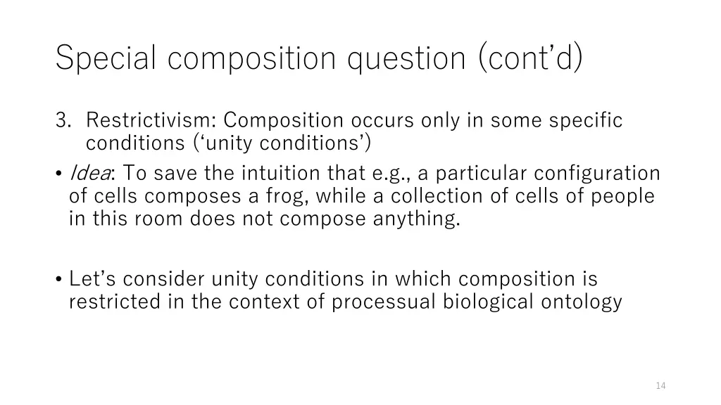 special composition question cont d