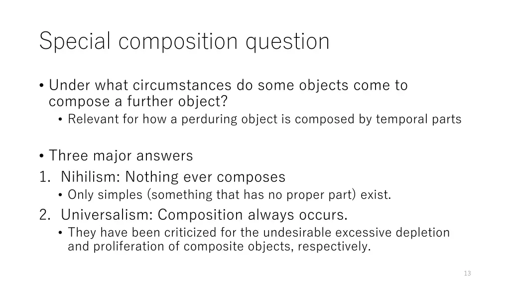 special composition question
