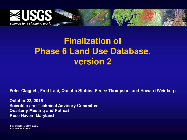 finalization of phase 6 land use database version
