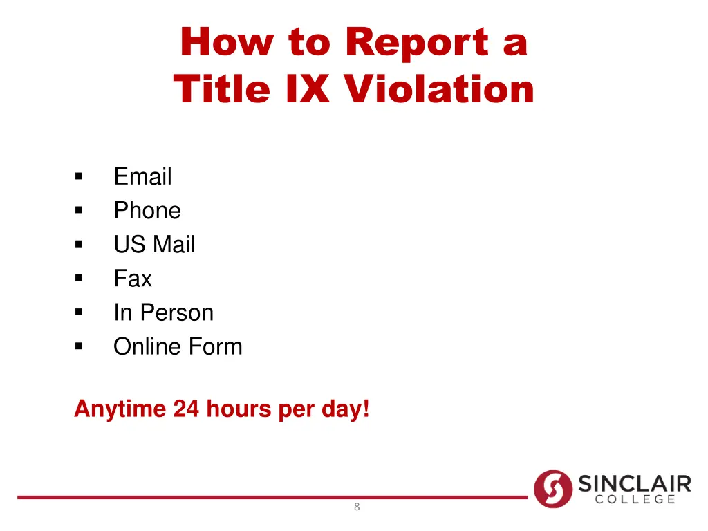 how to report a title ix violation