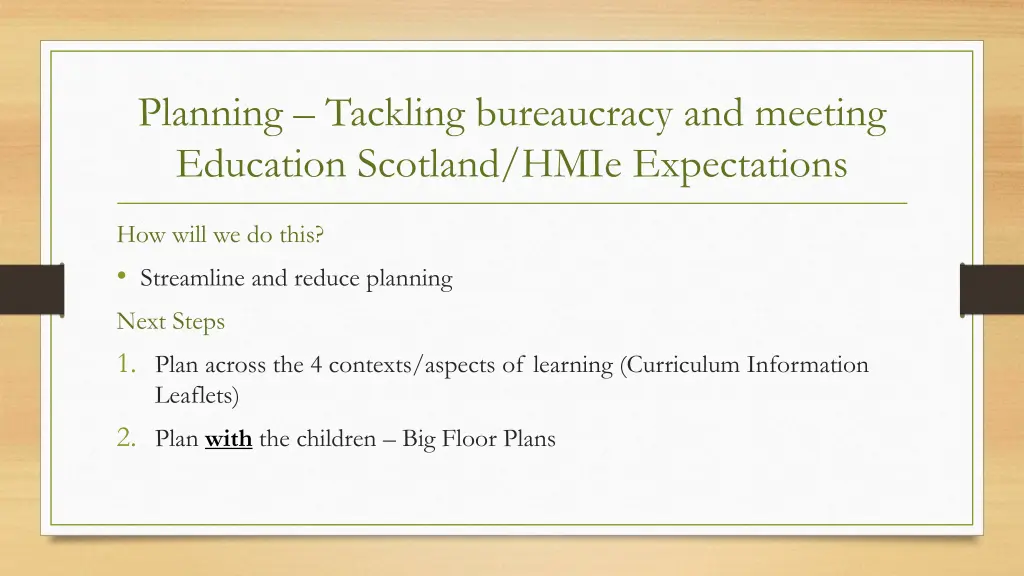 planning tackling bureaucracy and meeting