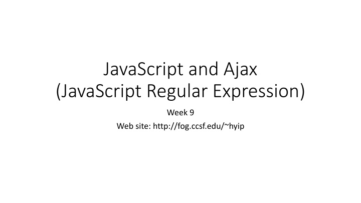 javascript and ajax javascript regular expression