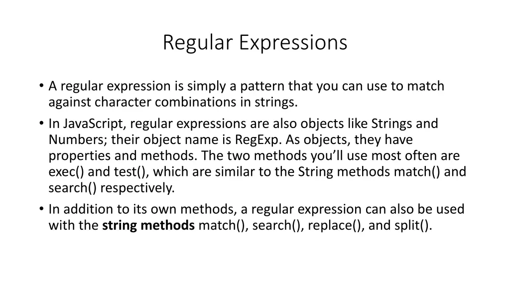 regular expressions
