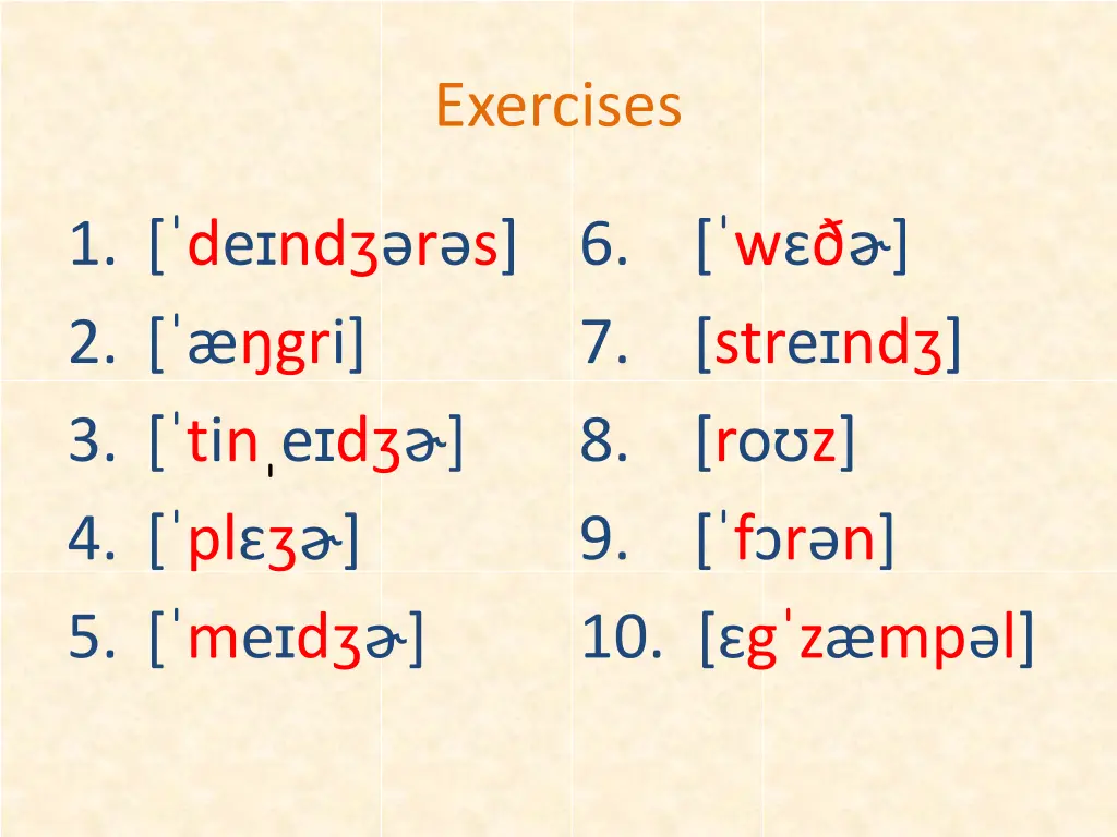exercises 1