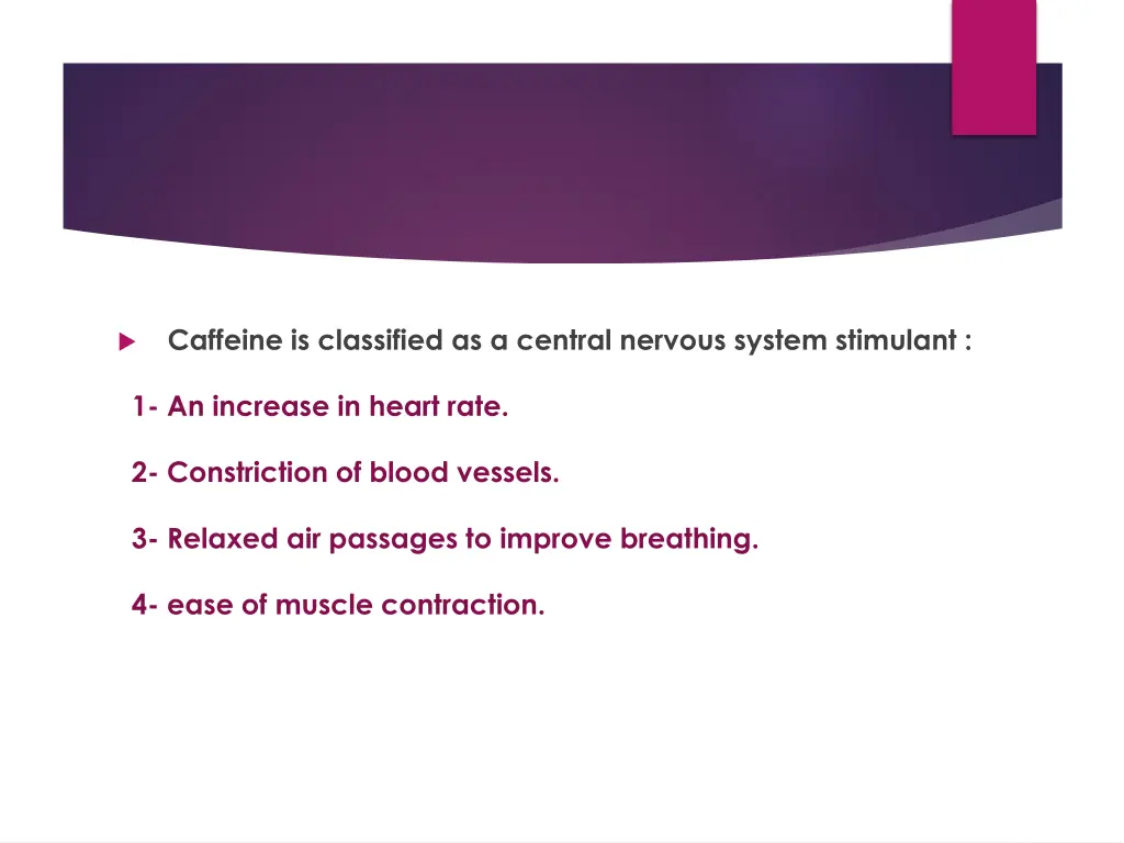 caffeine is classified as a central nervous