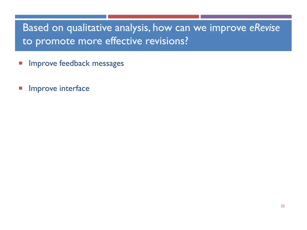 based on qualitative analysis how can we improve