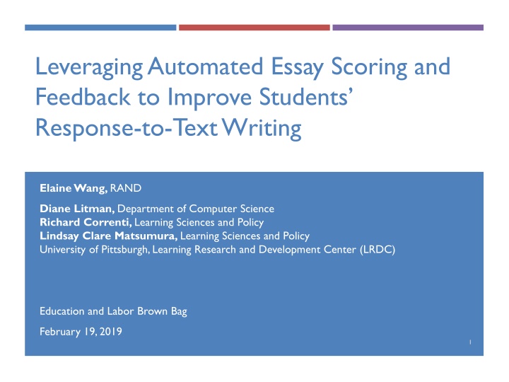 leveraging automated essay scoring and feedback
