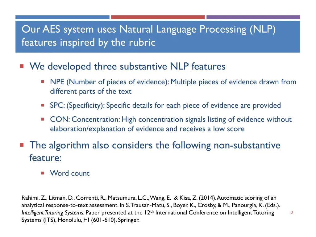 our aes system uses natural language processing
