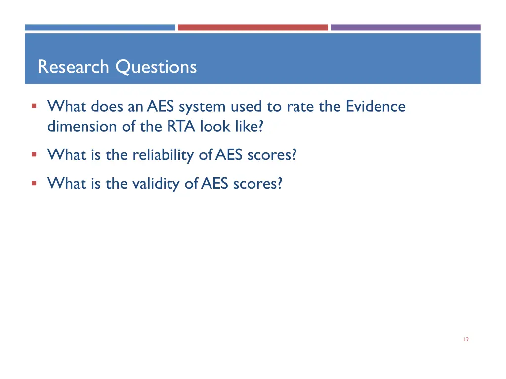 research questions