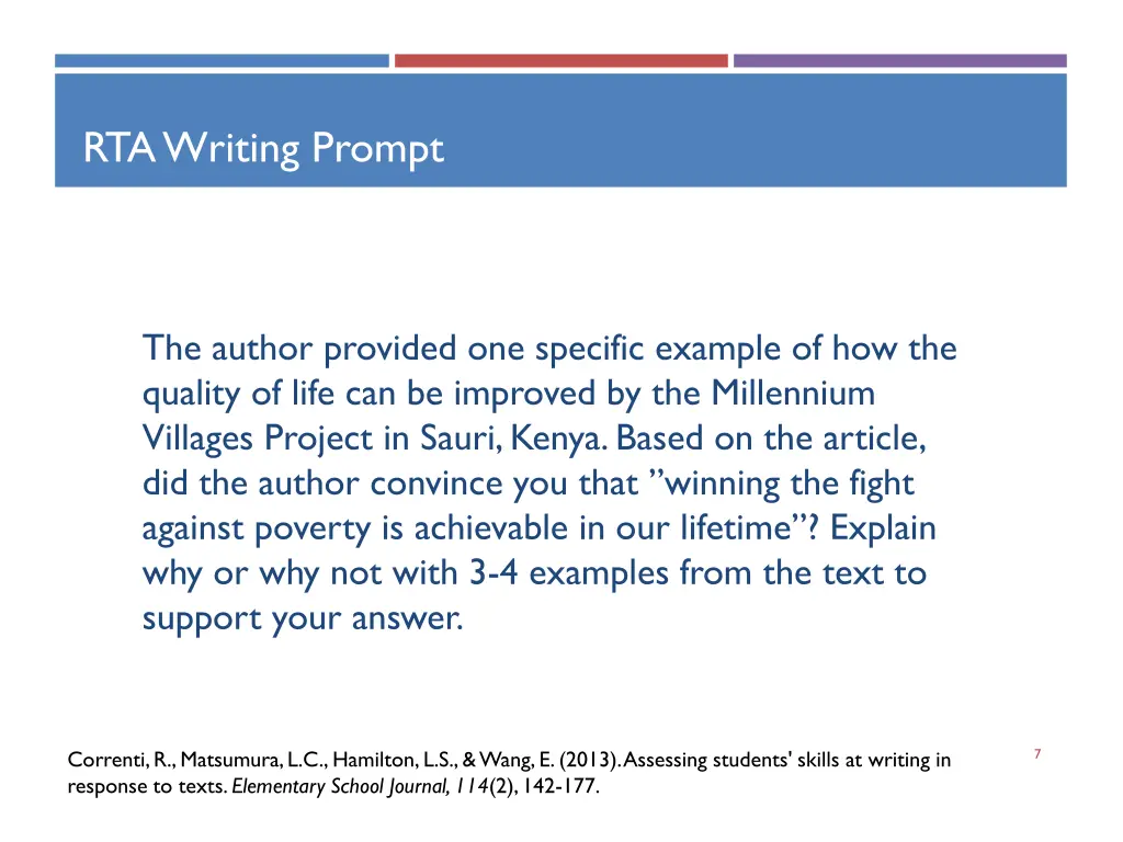 rta writing prompt