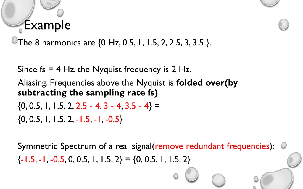 example the 8 harmonics