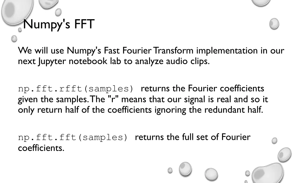 numpy s fft
